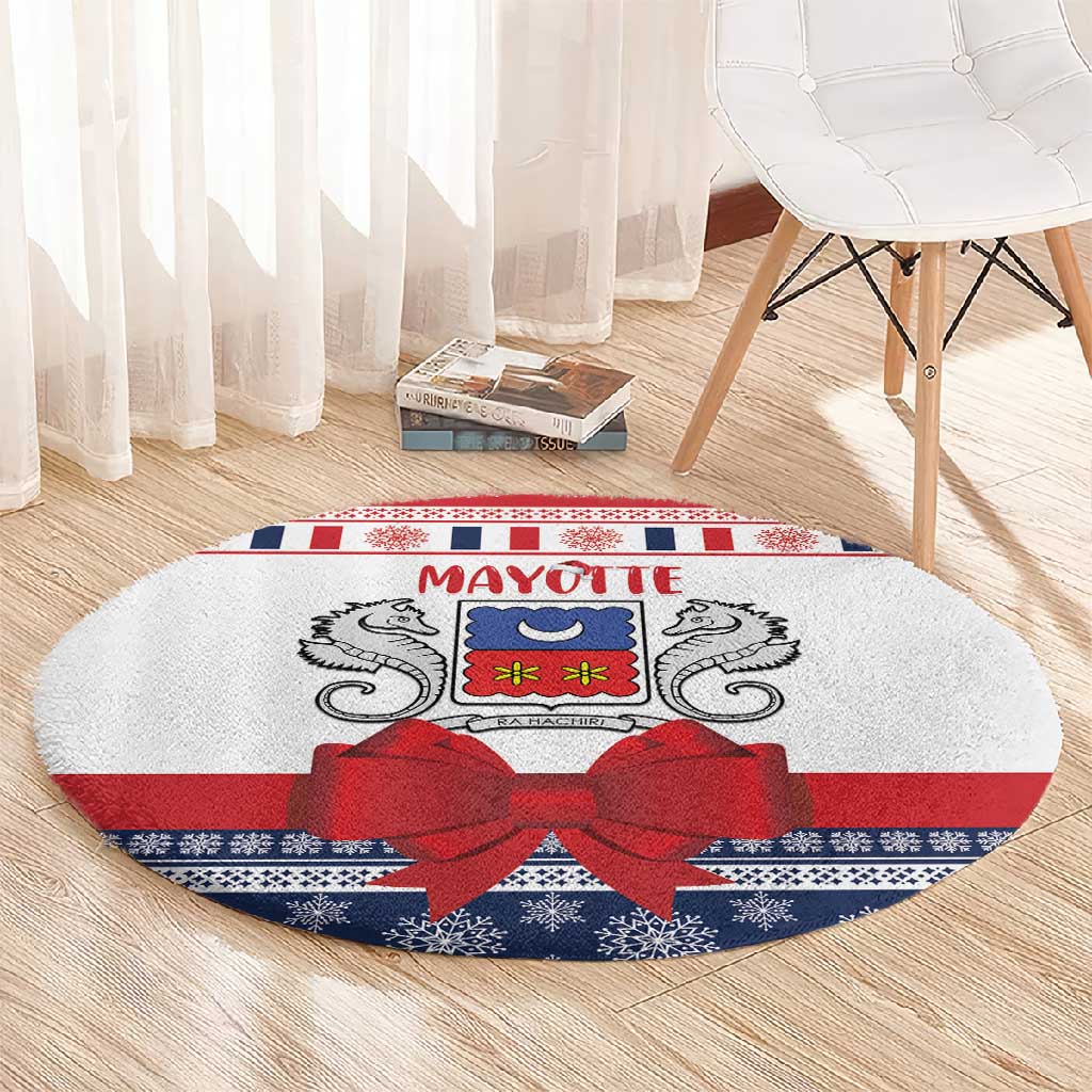 Afro Christmas in Mayotte Round Carpet Joyeux Noel - African Pride