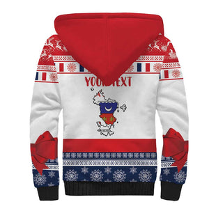 Afro Christmas in Mayotte Personalized Sherpa Hoodie Joyeux Noel - African Pride