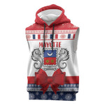Afro Christmas in Mayotte Personalized Sleeveless Hoodie Joyeux Noel - African Pride