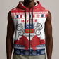 Afro Christmas in Mayotte Personalized Sleeveless Zip Hoodie Joyeux Noel - African Pride
