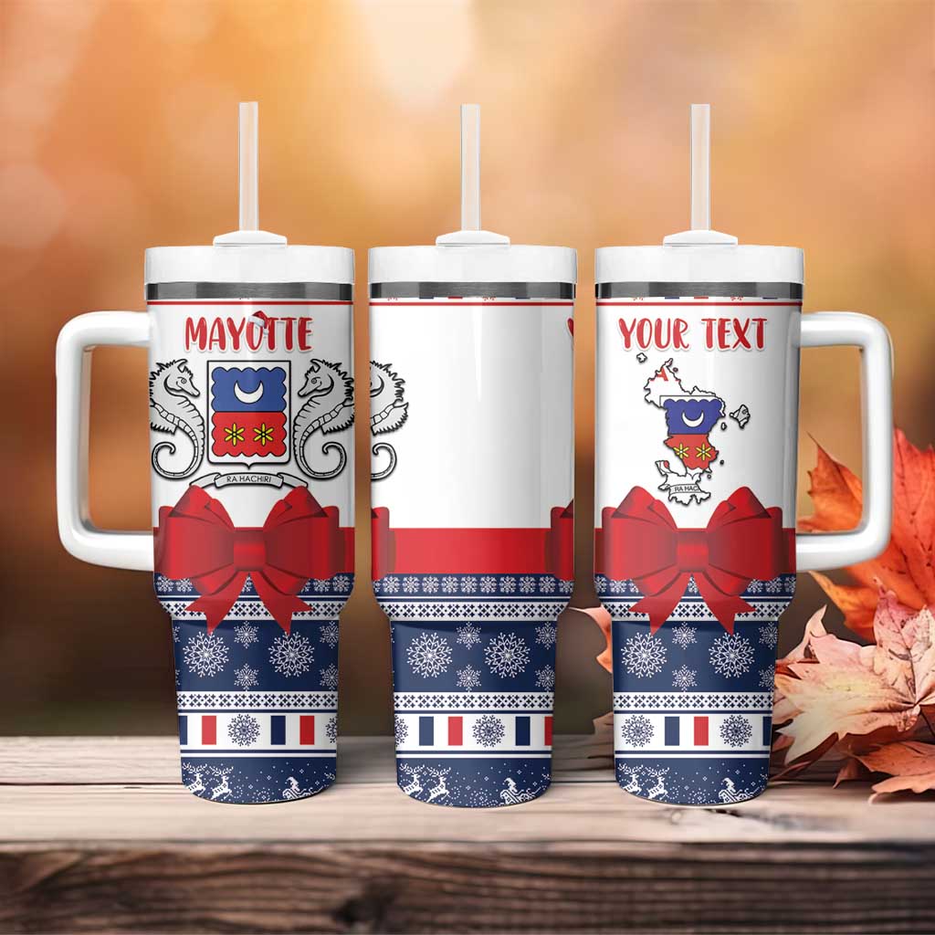 Afro Christmas in Mayotte Personalized Tumbler With Handle Joyeux Noel - African Pride