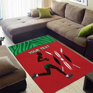 Custom Afro Athletics Kenya Area Rug Kenyan Runner - Maasai Shield