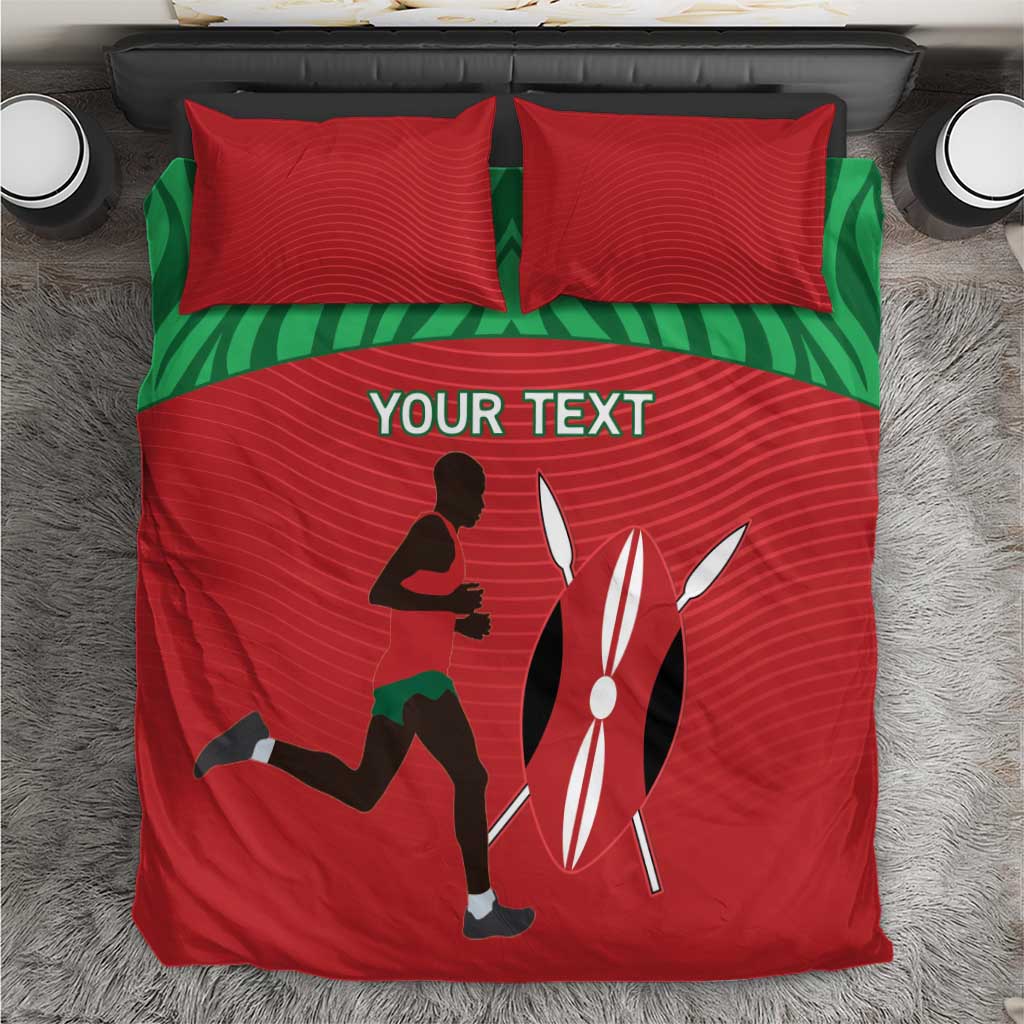 Custom Afro Athletics Kenya Bedding Set Kenyan Runner - Maasai Shield