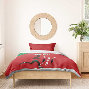 Custom Afro Athletics Kenya Bedding Set Kenyan Runner - Maasai Shield