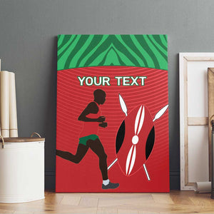 Custom Afro Athletics Kenya Canvas Wall Art Kenyan Runner - Maasai Shield