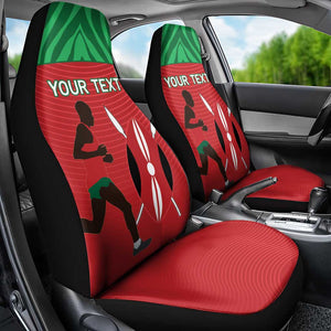 Custom Afro Athletics Kenya Car Seat Cover Kenyan Runner - Maasai Shield