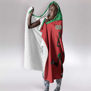 Custom Afro Athletics Kenya Hooded Blanket Kenyan Runner - Maasai Shield