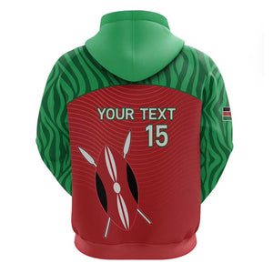 Custom Afro Athletics Kenya Hoodie Kenyan Runner - Maasai Shield