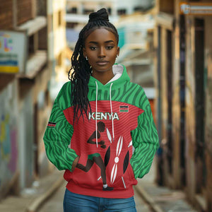 Custom Afro Athletics Kenya Hoodie Kenyan Runner - Maasai Shield