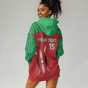 Custom Afro Athletics Kenya Hoodie Dress Kenyan Runner - Maasai Shield