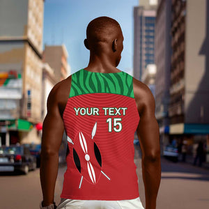 Custom Afro Athletics Kenya Men Tank Top Kenyan Runner - Maasai Shield