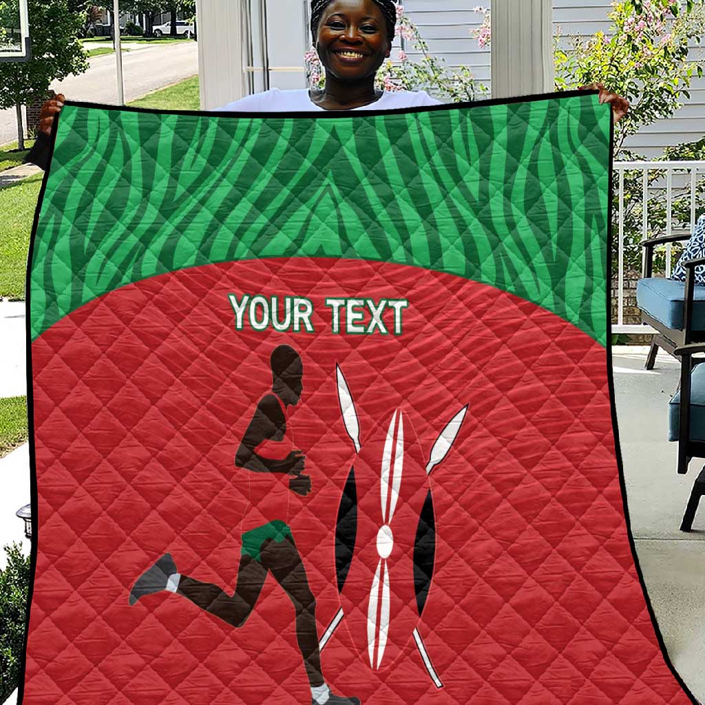 Custom Afro Athletics Kenya Quilt Kenyan Runner - Maasai Shield