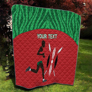 Custom Afro Athletics Kenya Quilt Kenyan Runner - Maasai Shield