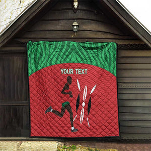 Custom Afro Athletics Kenya Quilt Kenyan Runner - Maasai Shield