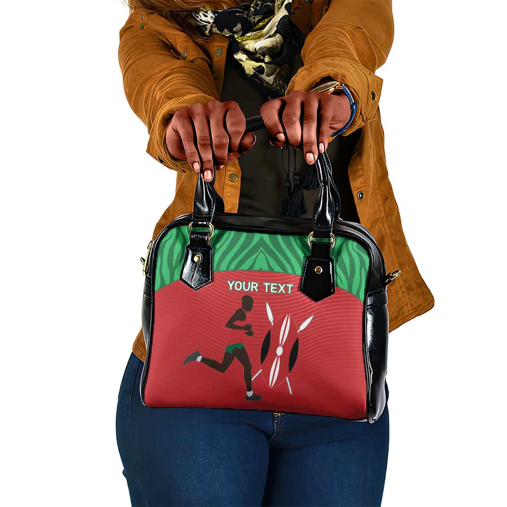 Custom Afro Athletics Kenya Shoulder Handbag Kenyan Runner - Maasai Shield