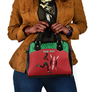 Custom Afro Athletics Kenya Shoulder Handbag Kenyan Runner - Maasai Shield