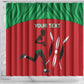 Custom Afro Athletics Kenya Shower Curtain Kenyan Runner - Maasai Shield