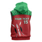 Custom Afro Athletics Kenya Sleeveless Zip Hoodie Kenyan Runner - Maasai Shield - African Pride