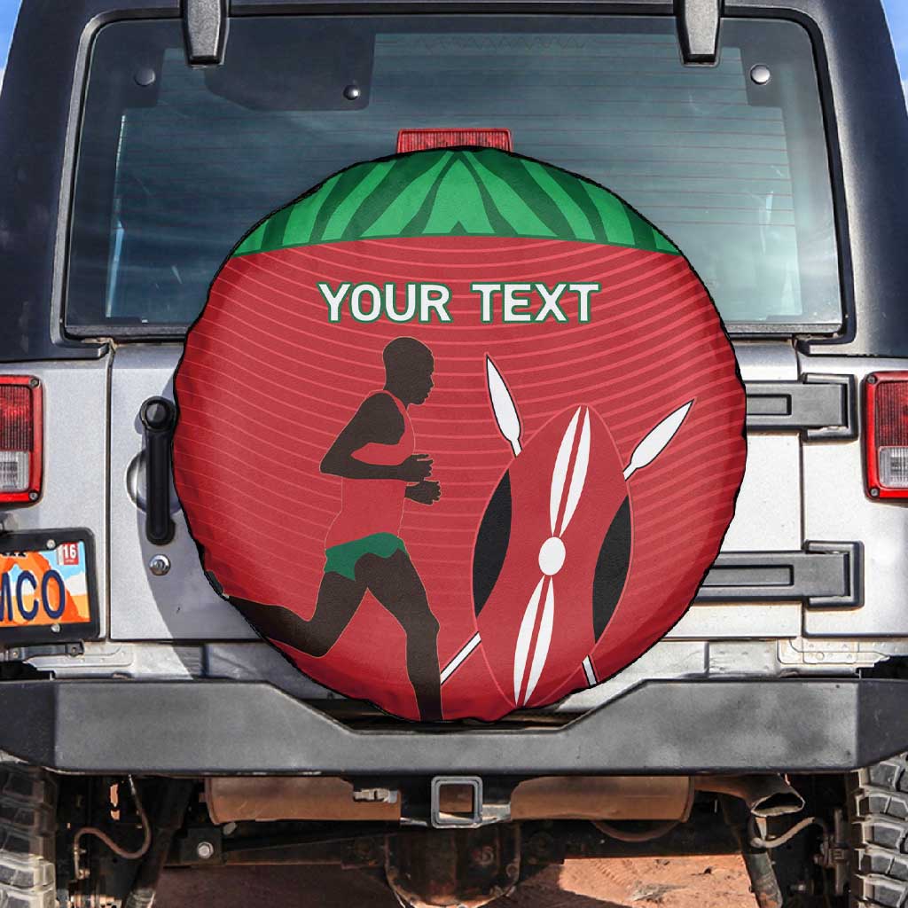 Custom Afro Athletics Kenya Spare Tire Cover Kenyan Runner - Maasai Shield