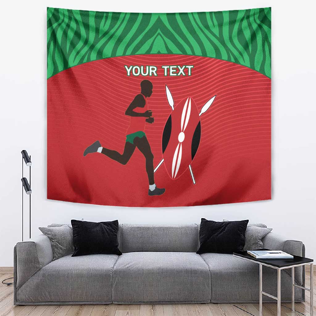 Custom Afro Athletics Kenya Tapestry Kenyan Runner - Maasai Shield