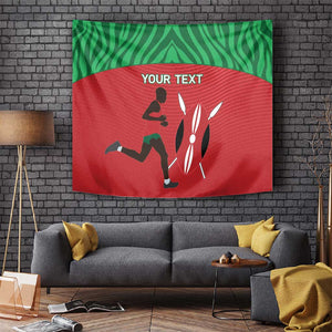 Custom Afro Athletics Kenya Tapestry Kenyan Runner - Maasai Shield