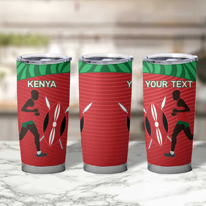 Custom Afro Athletics Kenya Tumbler Cup Kenyan Runner - Maasai Shield