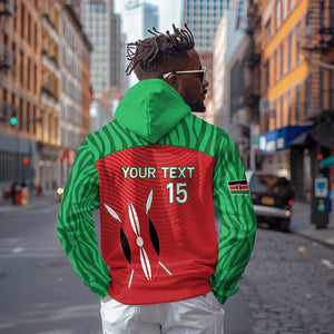 Custom Afro Athletics Kenya Zip Hoodie Kenyan Runner - Maasai Shield