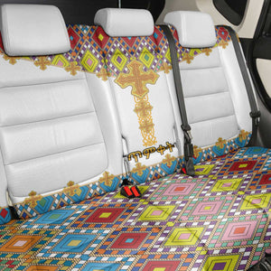 Happy Ethiopian Timkat Back Car Seat Cover Cross Mix Tilet Pattern