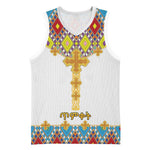 Happy Ethiopian Timkat Basketball Jersey Cross Mix Tilet Pattern LT15