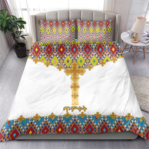 Happy Ethiopian Timkat Bedding Set Cross Mix Tilet Pattern