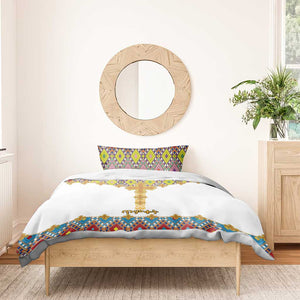 Happy Ethiopian Timkat Bedding Set Cross Mix Tilet Pattern