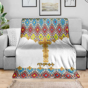 Happy Ethiopian Timkat Blanket Cross Mix Tilet Pattern