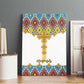 Happy Ethiopian Timkat Canvas Wall Art Cross Mix Tilet Pattern