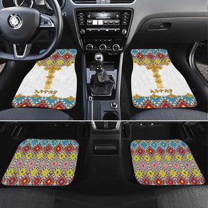 Happy Ethiopian Timkat Car Mats Cross Mix Tilet Pattern