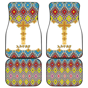 Happy Ethiopian Timkat Car Mats Cross Mix Tilet Pattern