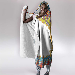 Happy Ethiopian Timkat Hooded Blanket Cross Mix Tilet Pattern