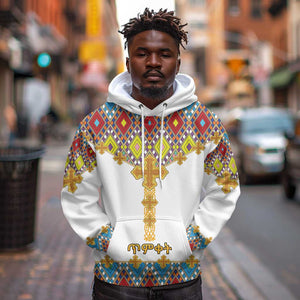 Happy Ethiopian Timkat Hoodie Cross Mix Tilet Pattern