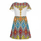 Happy Ethiopian Timkat Kid Short Sleeve Dress Cross Mix Tilet Pattern