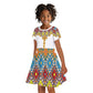 Happy Ethiopian Timkat Kid Short Sleeve Dress Cross Mix Tilet Pattern