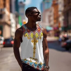 Happy Ethiopian Timkat Men Tank Top Cross Mix Tilet Pattern