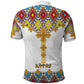 Happy Ethiopian Timkat Polo Shirt Cross Mix Tilet Pattern