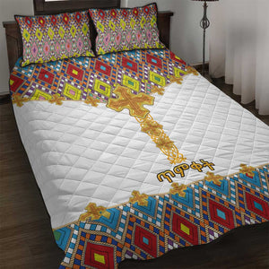 Happy Ethiopian Timkat Quilt Bed Set Cross Mix Tilet Pattern