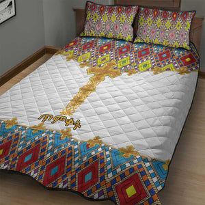 Happy Ethiopian Timkat Quilt Bed Set Cross Mix Tilet Pattern