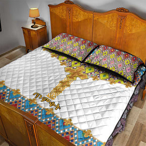 Happy Ethiopian Timkat Quilt Bed Set Cross Mix Tilet Pattern