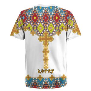 Happy Ethiopian Timkat Rugby Jersey Cross Mix Tilet Pattern