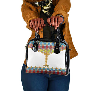 Happy Ethiopian Timkat Shoulder Handbag Cross Mix Tilet Pattern