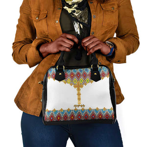 Happy Ethiopian Timkat Shoulder Handbag Cross Mix Tilet Pattern