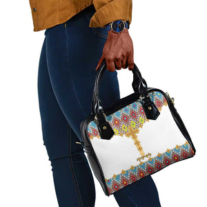 Happy Ethiopian Timkat Shoulder Handbag Cross Mix Tilet Pattern