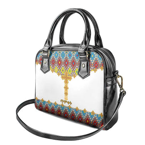 Happy Ethiopian Timkat Shoulder Handbag Cross Mix Tilet Pattern