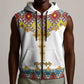 Happy Ethiopian Timkat Sleeveless Zip Hoodie Cross Mix Tilet Pattern - African Pride